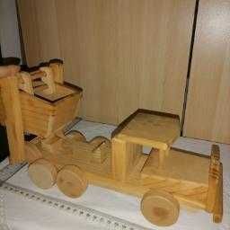 Jucarie din lemn, masina, copii