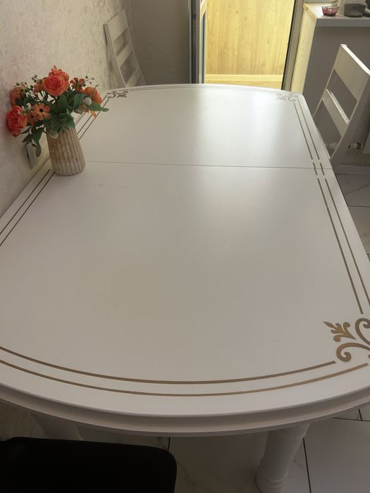 раскладной стол-трансформер с 4 стульями