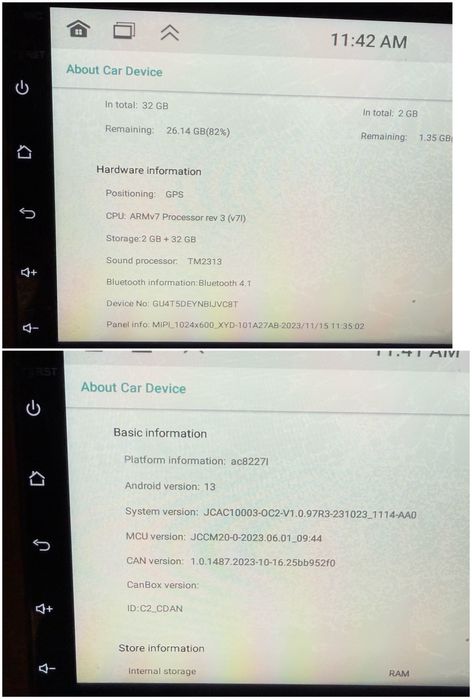 Navigatie universala 7 inch, Carplay, Android 13, 2+32GB, camera, rama