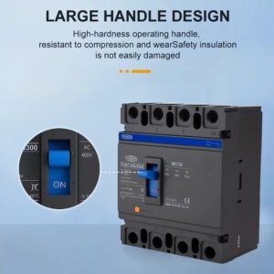 4P MCCB 100A-250A трифазен автоматичен прекъсвач лят корпус