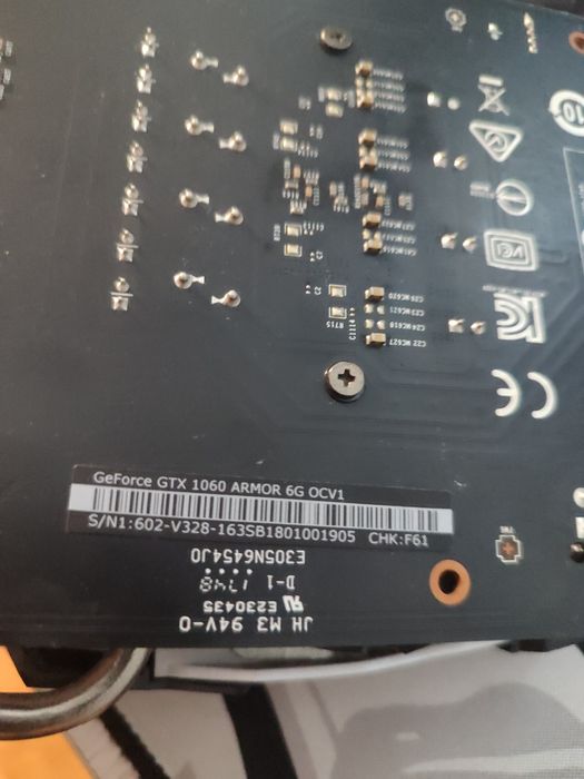 MSI GeForce GTX 1060 Armor 6gb