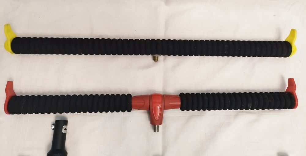 Lot 2 suporti spate, cu spuma EVA, pentru pescuit la feeder, Delphin, Formax Elegance, Buzzbar aluminiu