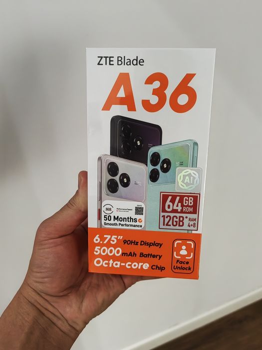 ZTE A36 новый, в коробке, не открывали еще