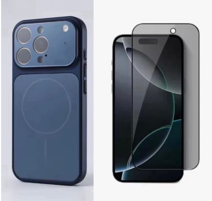 Husa MagsLens si Folie Sticla Privacy - Iphone 16/16 PRO/16 PRO MAX