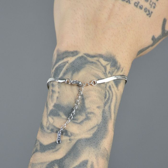 Compleu Snake argintiu colier snake si bratar snake