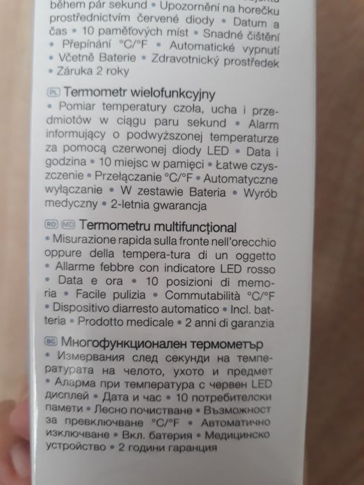 Termometru Multifunctional 6 in 1 Sanitas SFT 65 NOU, nefolosit, copii