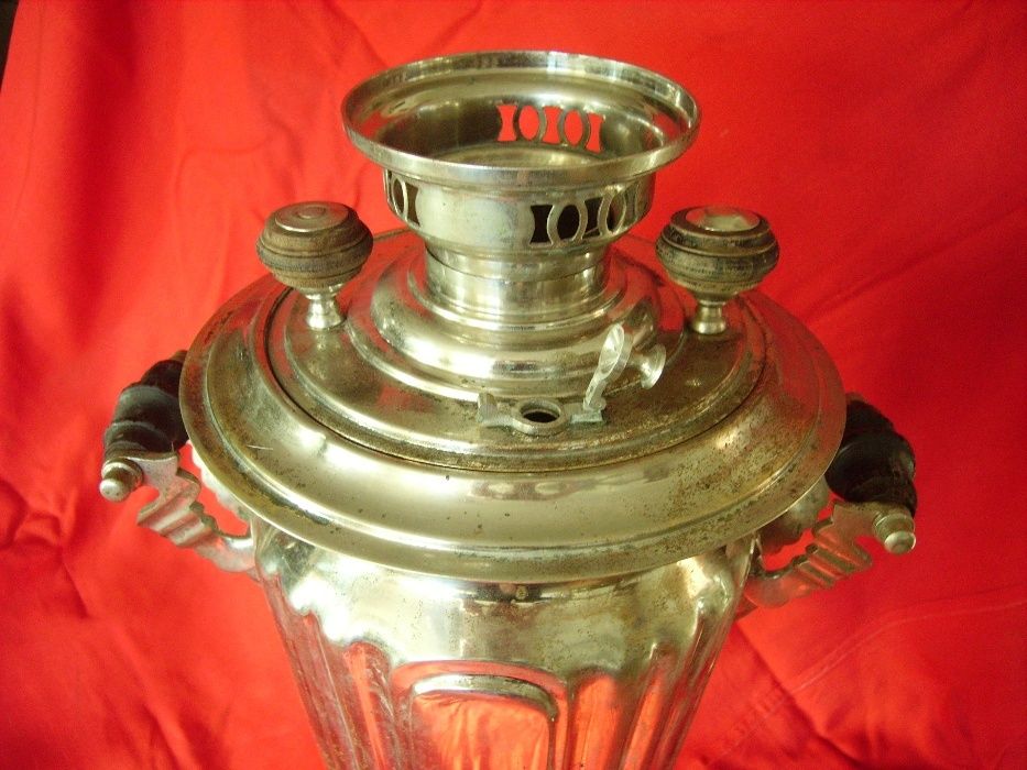 Стар имперски- Тулски самовар на въглища,мед. везна