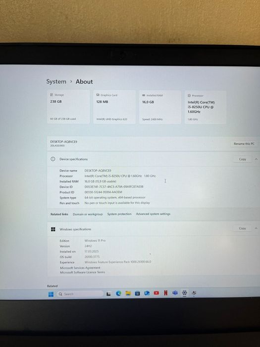 Lenovo ThinkPad T580 Amanet BKG