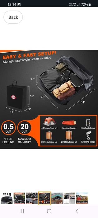 Portbagaj acoperiș auto Sailnovo