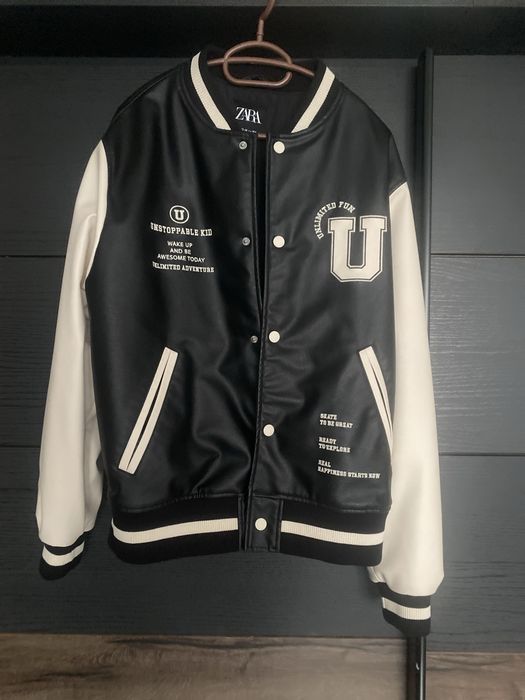 Кожено яке ZARA, тип бомбър