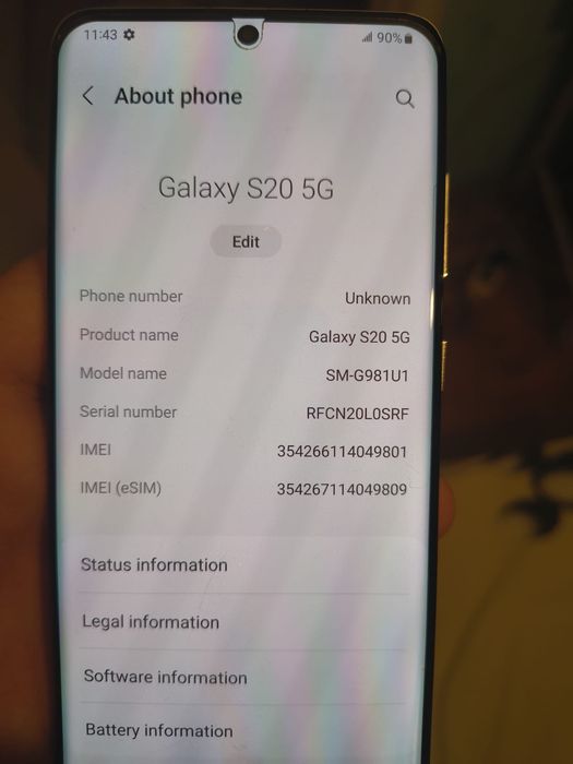 Samsung glaxy s20 5g