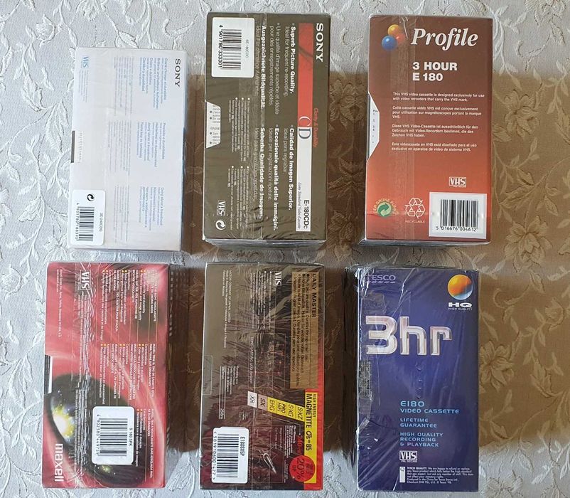 Нови видеокасети VHS TDK, JVC, BASF, Sony, Memorex. Konica