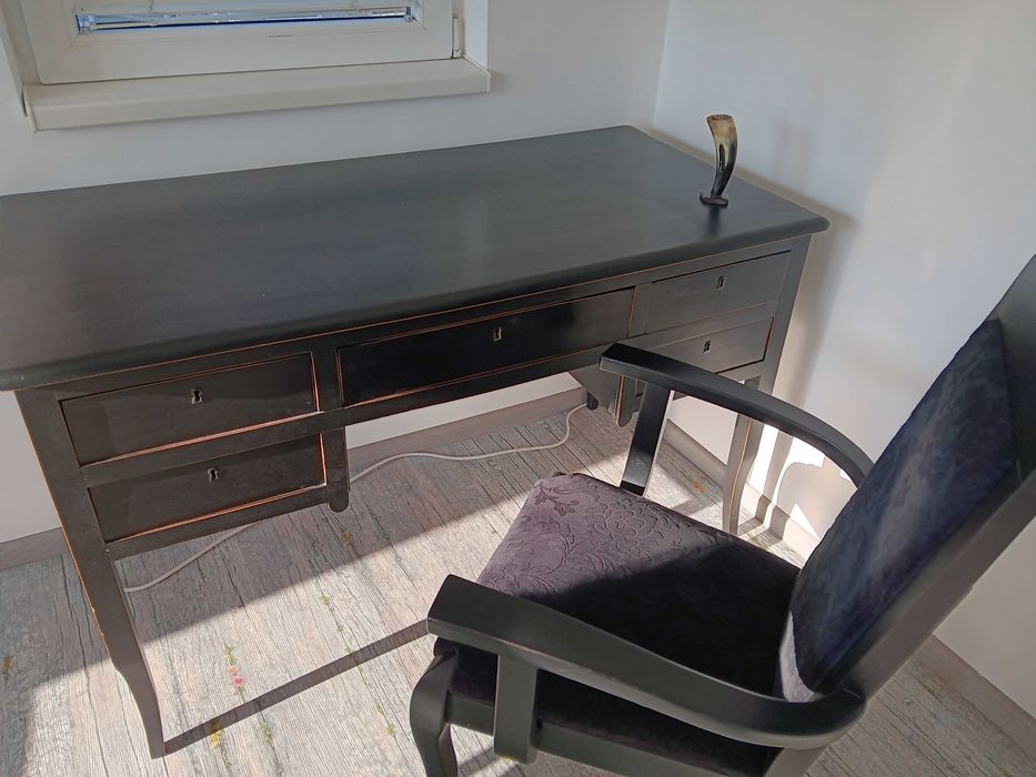 Ретро масивно арт бюро дъб+стол-+подаръци