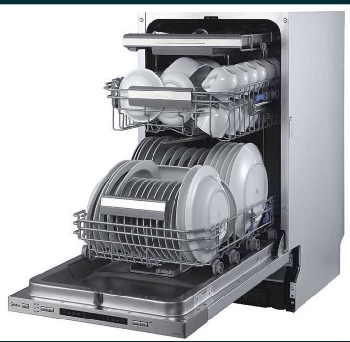 Узкая Посудамойка Midea MID45370 Посудомоечная машина встраиваемая