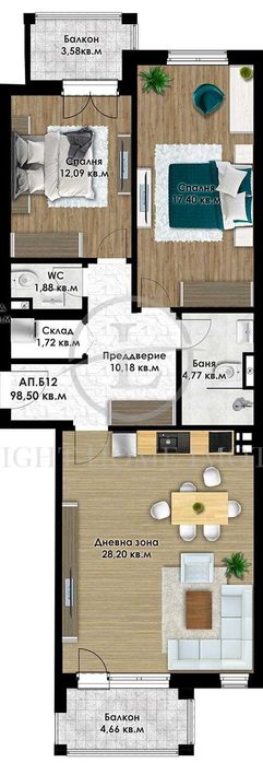 Продава се Тристаен апартамент в Пловдив, Остромила - 112 кв.м за 857 €/кв.м - Снимка #3