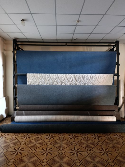 Стеллаж для ковролана с лебёдками