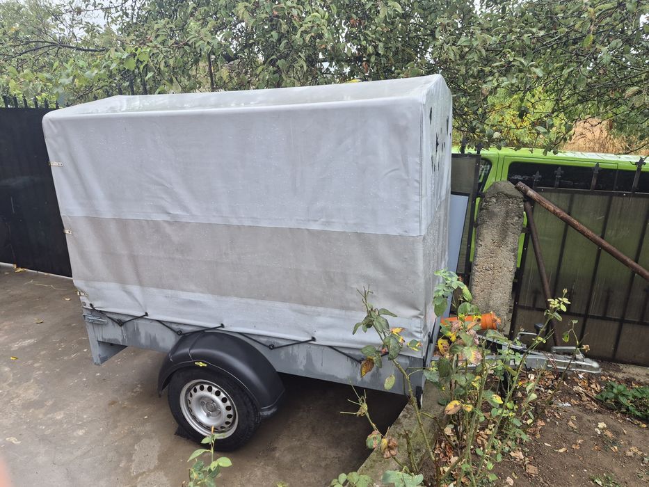 Remorca Humbaur 750kg Steely 752111 - 2,10m - PODEA DUBLA - Prelata 1,95m