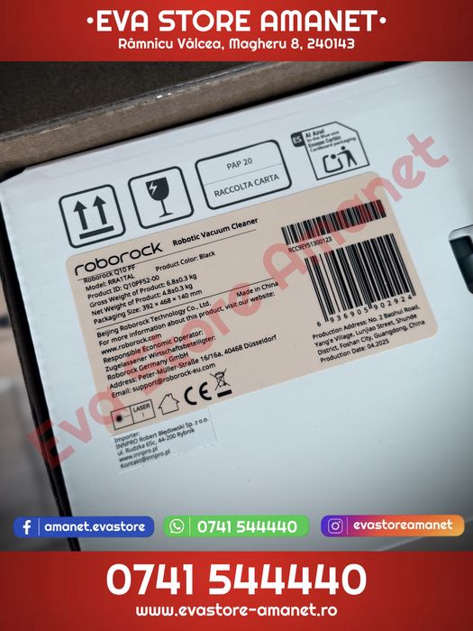 Aspirator Robot Roborock Q10 PF Black – 10.000 Pa – Functie mop - Nou, Sigilat