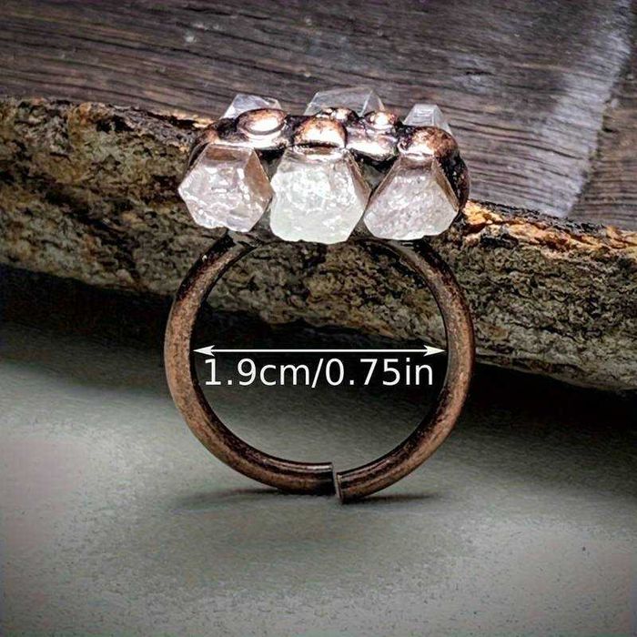 Colier cu pandantiv in stil vintage din cupru cu ametist și cuarţ alb