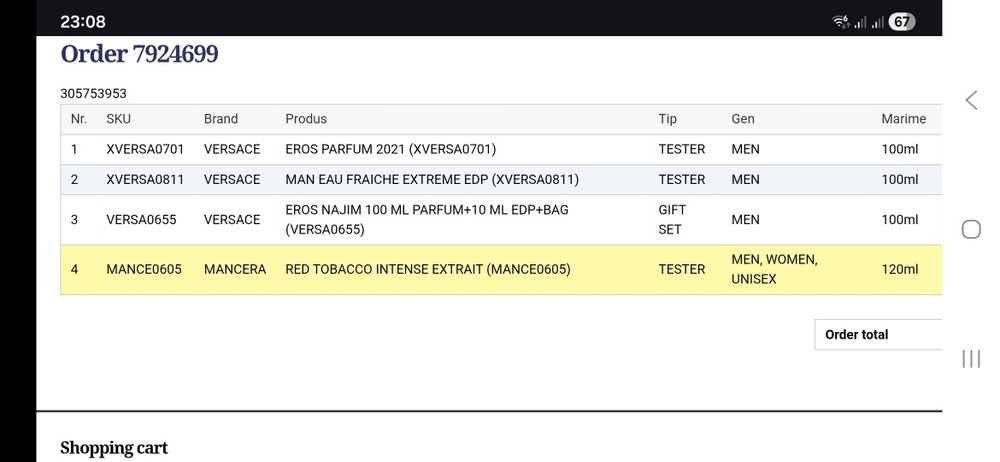 Parfum 120ml Mancera Red Tobacco Intense - Extrait parfum, din magazin