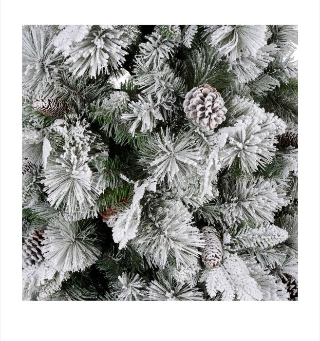 Коледна елха 3Д връхчета Заснежена със сняг. 150см 180см 210см 240см