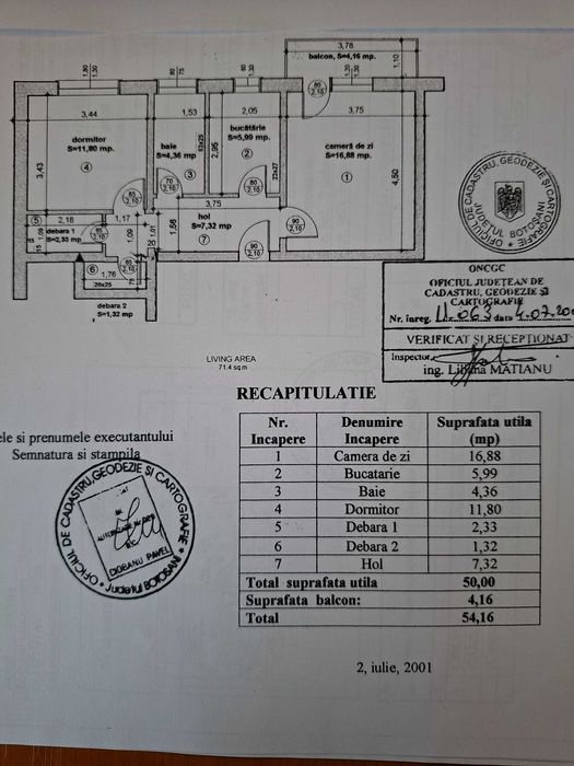 Apartament 2 camere decomandat 54 mp Primăverii – centrală, lift nou