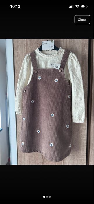 Sarafan C&A maro cu floricele