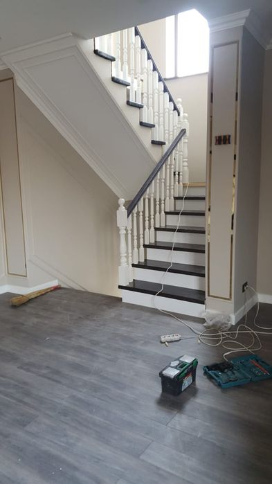 Обшивка деревом. Лестницы