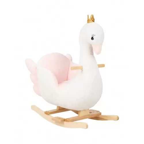 Луксозно плюшено столче/люлка Swan/Лебед в розово