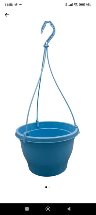 Vând ghivece suspendate albe, albastre și mov