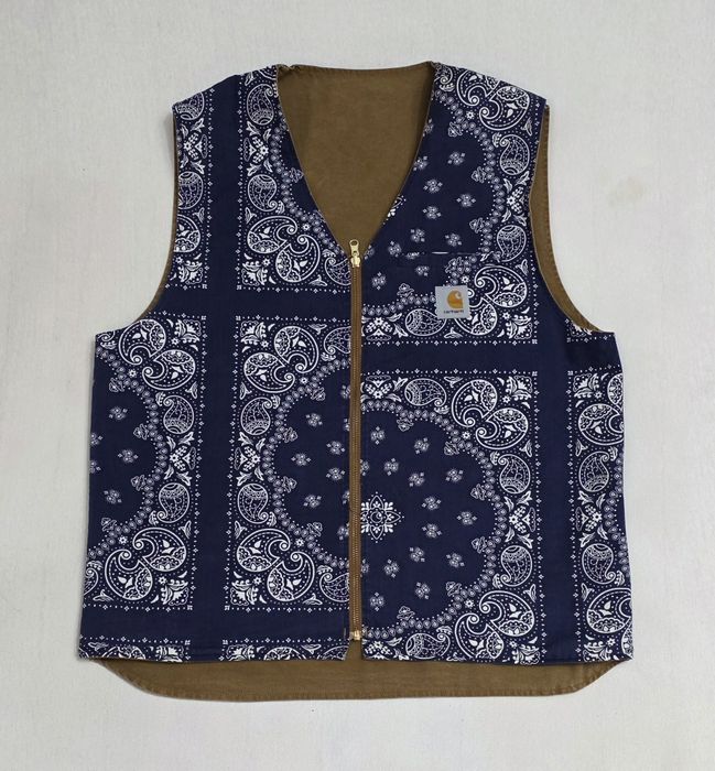 Vestă reversibilă CARHARTT WIP SS21 cu 2 fețe și bandană, Nr. XL