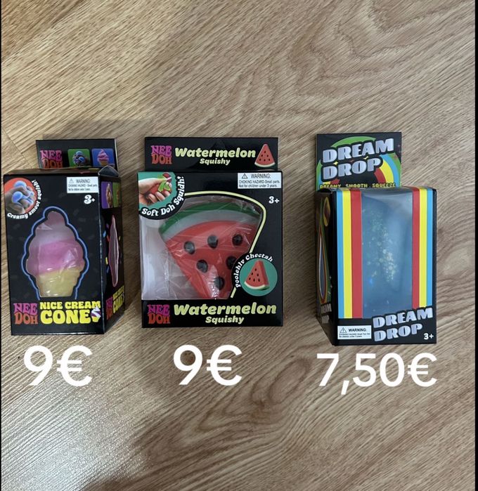 Комплект Squishy антистрес играчки – 3 броя (нови)