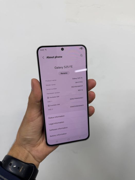 Samsung Galaxy S25FE sotiladi 2la imei utgan muammosi yoq
