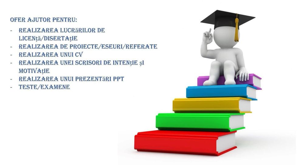 Sprijin specializat in conceperea unor lucrari de licenta/disertatie