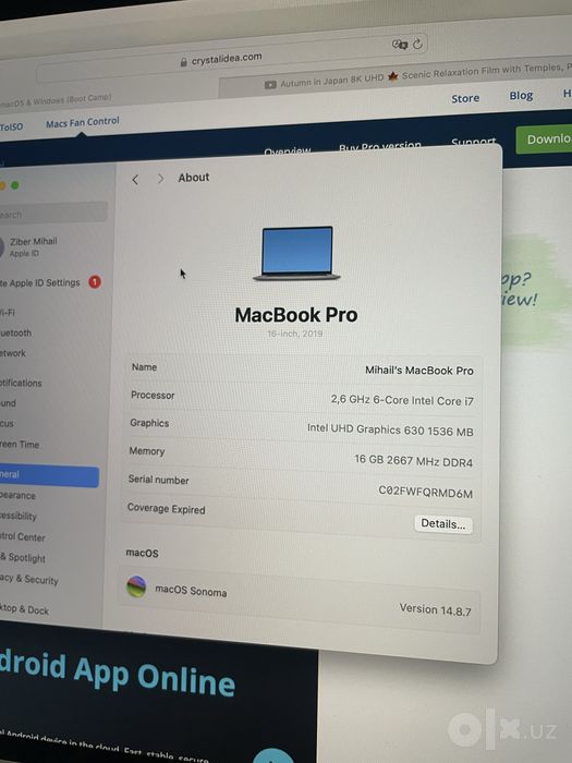 MacBook Pro 16” 2019 i7 16/512 A2141