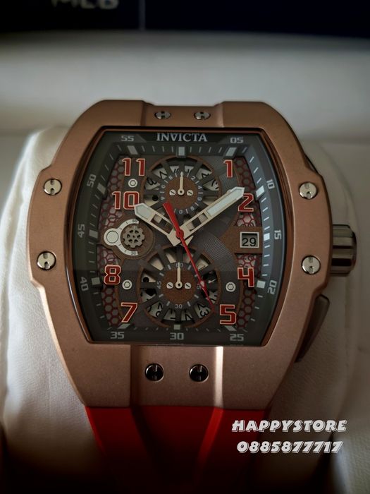 INVICTA Strada Red/Rose Gold 47 mm, Инвикта нов мъжки часовник