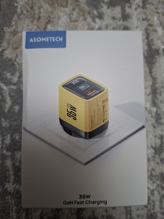 Зарядка Asometech 35w Gan 100% оригинал быстраябыстрая зарядка
