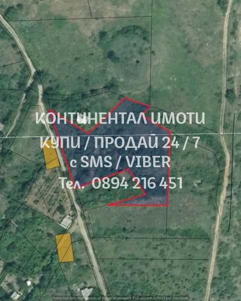 кодо 62708. Панорамен поземлен имот 2800м2 с лице на селски път