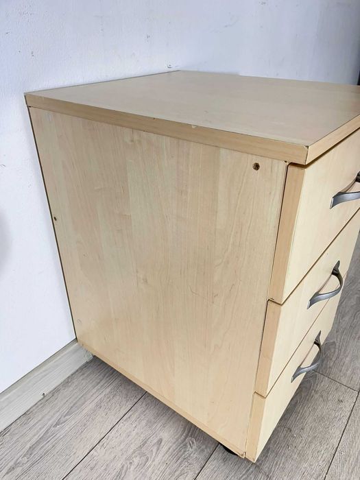 Rollbox cu 3 Sertare; Mic Dulap Birou tip Cub; Noptieră
