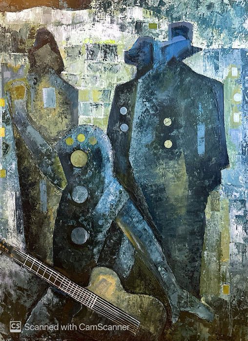 Vând tablou abstract impresionant pe pânză