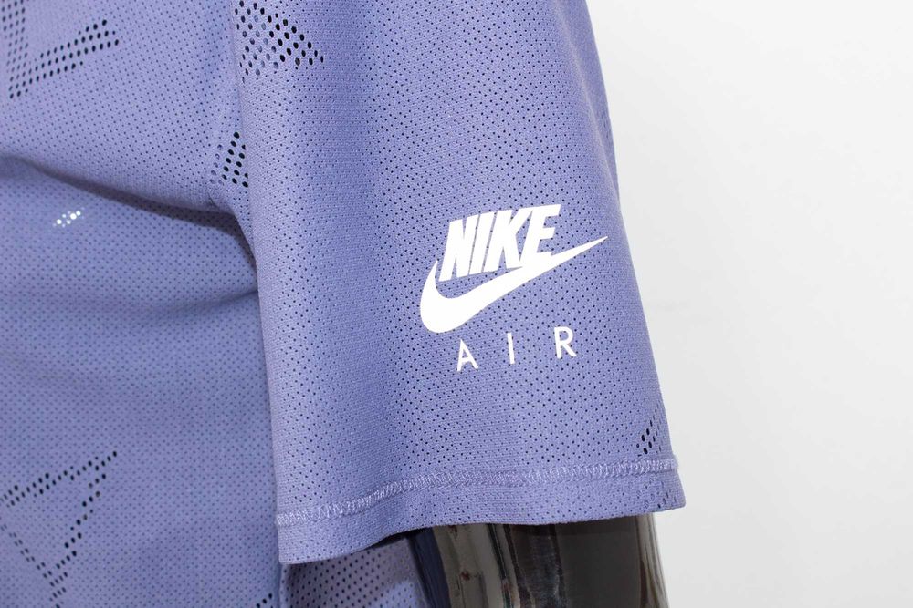 Nike Air оригинална дамска блуза сиво-синя мрежеста овърсайз S