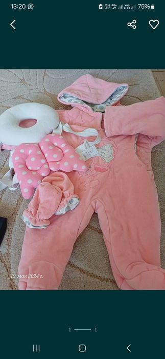 Теплый комбинезон слип на девочку