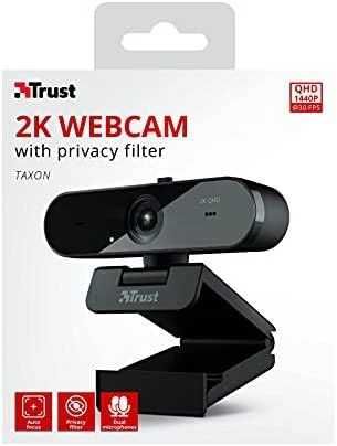 Webcam 2K Trust Taxon QHD 2 Dual Microphone cu garantie noua sigilata