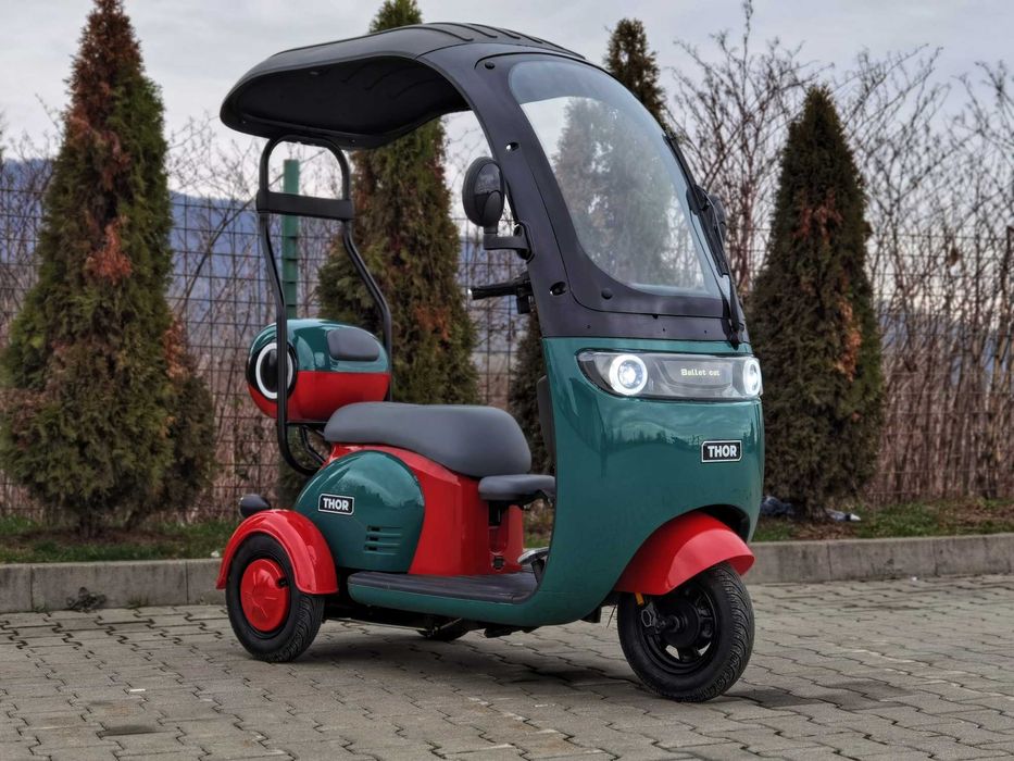 Triciclu electric THOR ELEGANCE tuk tuk 1000W nou  Agramix
