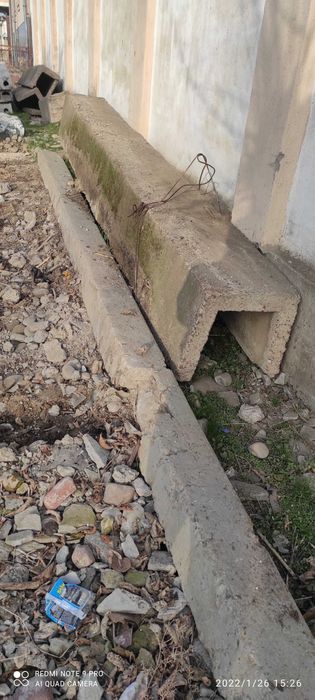 Лестничный марш. Бетонные плиты. Лотки