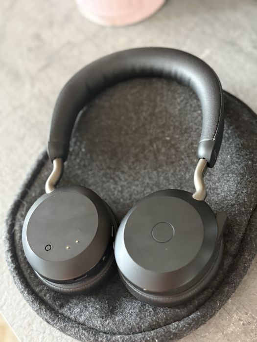 Безжични слушалки с микрофон Jabra - Evolve 2 75 UC USB-C, ANC, черни