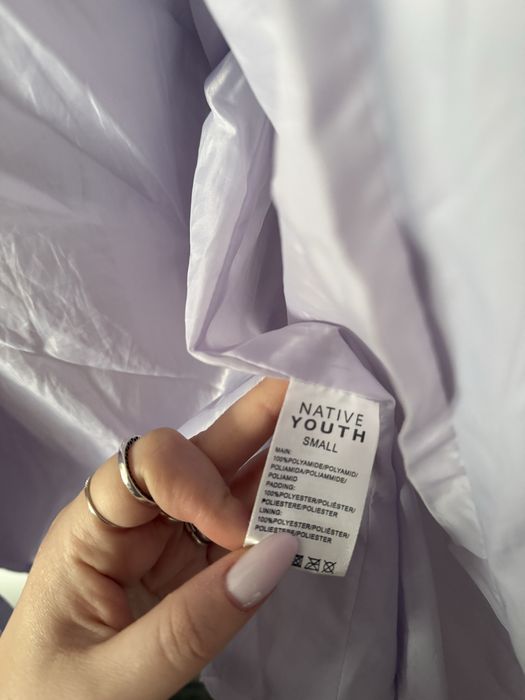 Geaca lila lunga cu buzunare Native Youth