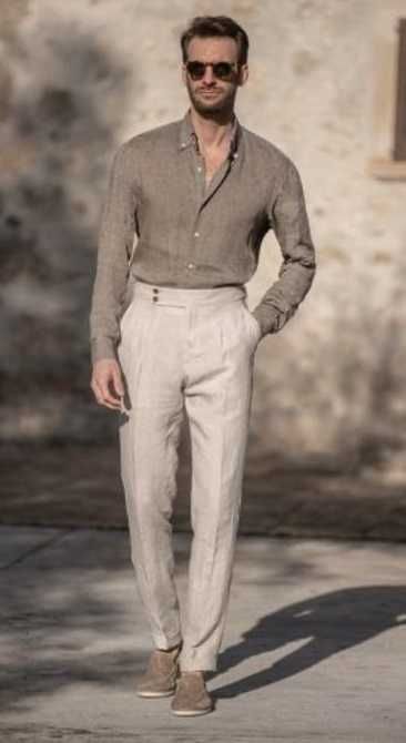 Pantaloni slim S M premium NOA K Italy NOI in si bumbac bej