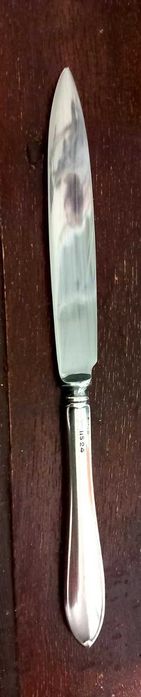 Сребърни прибори за салата, Сосиера, Шпатула, Щипка за лед