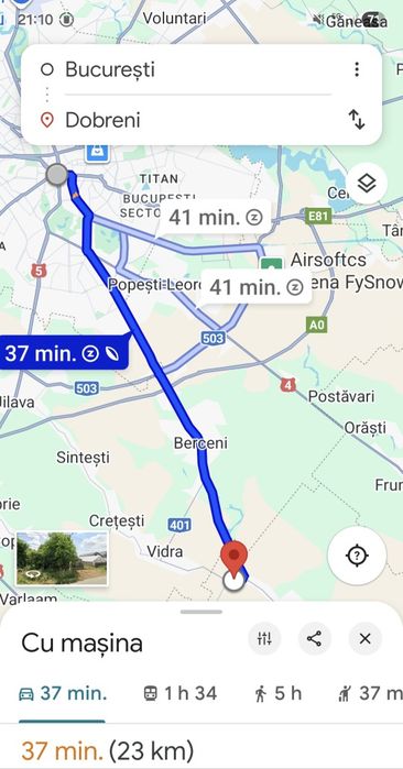 Teren de vânzare 400 mp  in Dobreni, lângă comuna Berceni